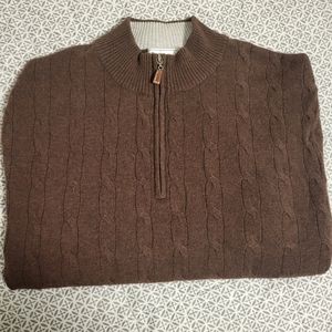 Peter Millar 100% cashmere quarter zip